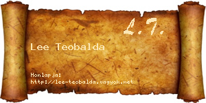 Lee Teobalda névjegykártya